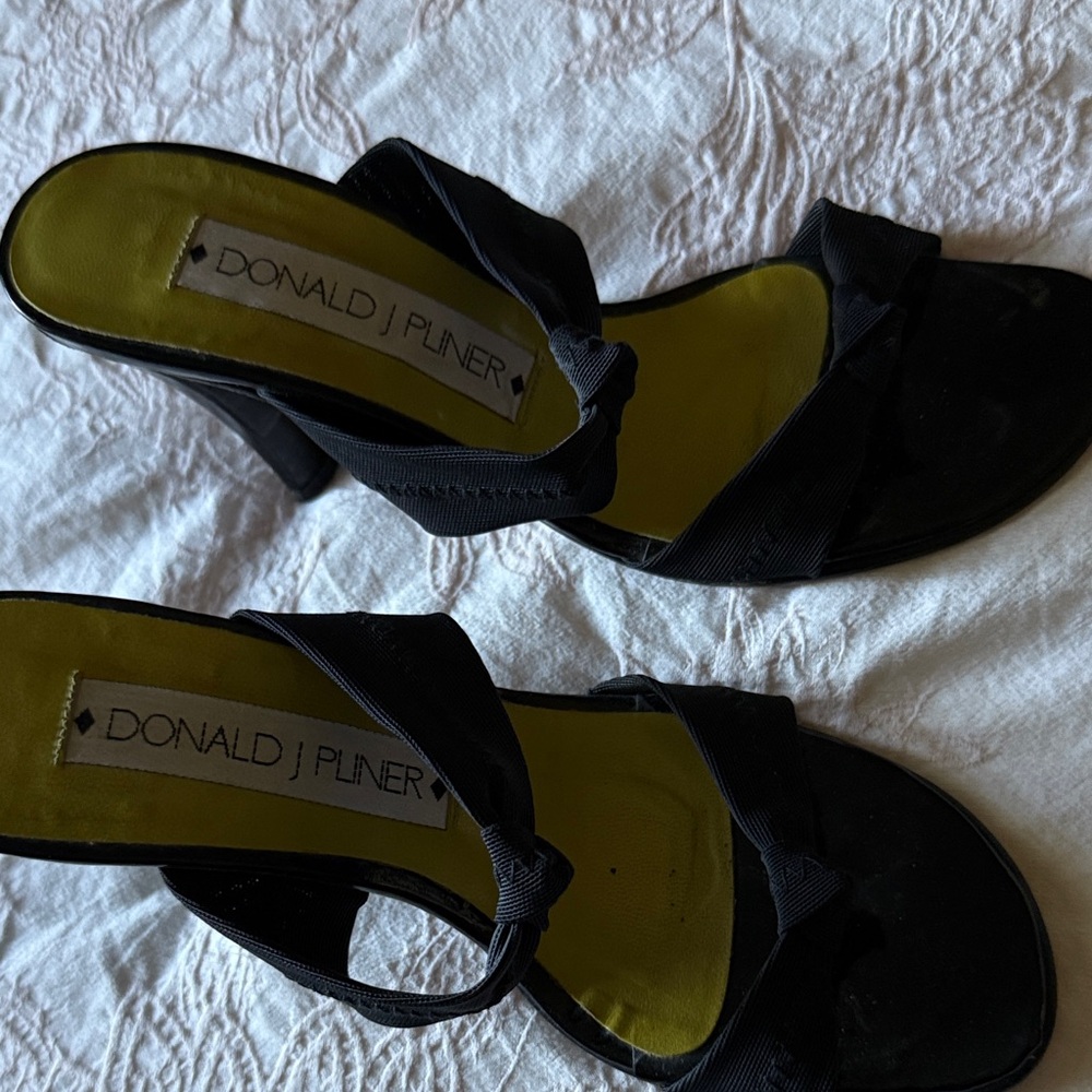 Donald J. Pliner Black Heeled Sandals